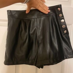 F21 leather shorts